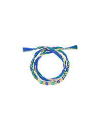 Bracelet Bracelet Honolulu Vert & Bleu - Doré, vert et bleu