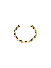 Bracelet Bracelet Positano Carreau Noir - Doré et Noir
