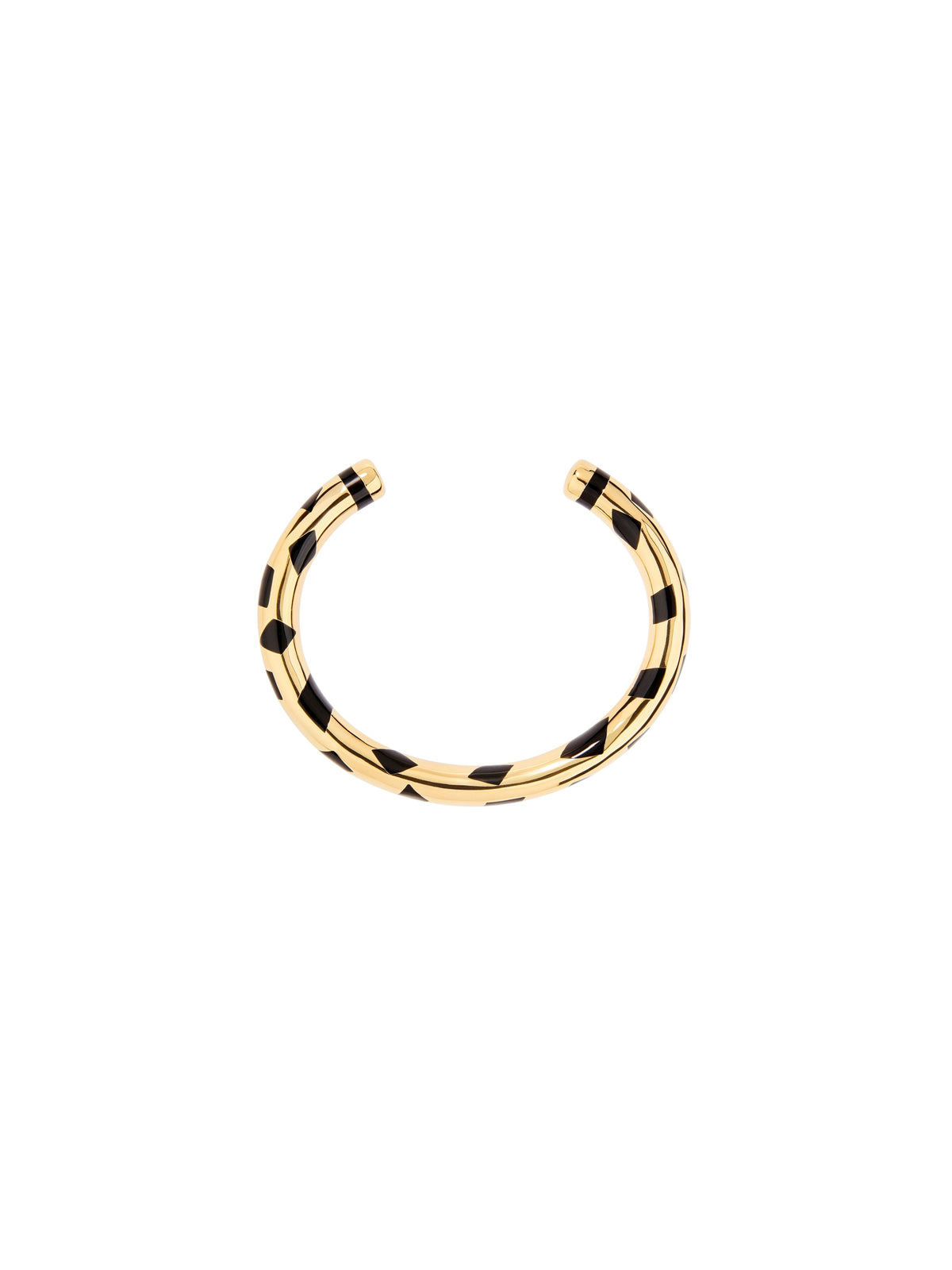 Bracelet Bracelet Positano Carreau Noir - Doré et Noir