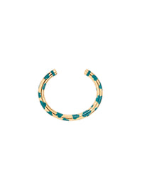 Bracelet Bracelet Positano Trefle Emeraude - Doré et ivoire