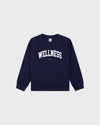 T-shirt à col rond Wellness Ivy pour enfants - Bleu marine/Blanc