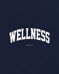 T-shirt à col rond Wellness Ivy pour enfants - Bleu marine/Blanc