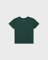 T-shirt enfant « Be Nice » - Vert forêt/Blanc