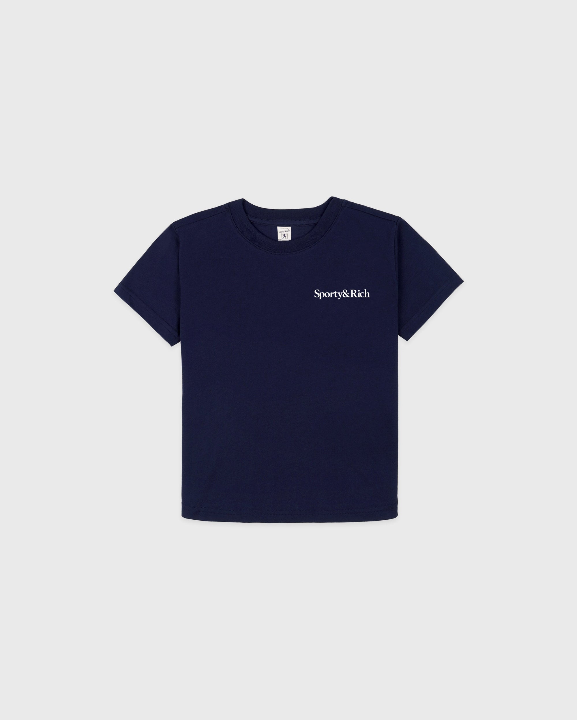 T-shirt enfant « Play Tennis » - Bleu marine foncé/Blanc
