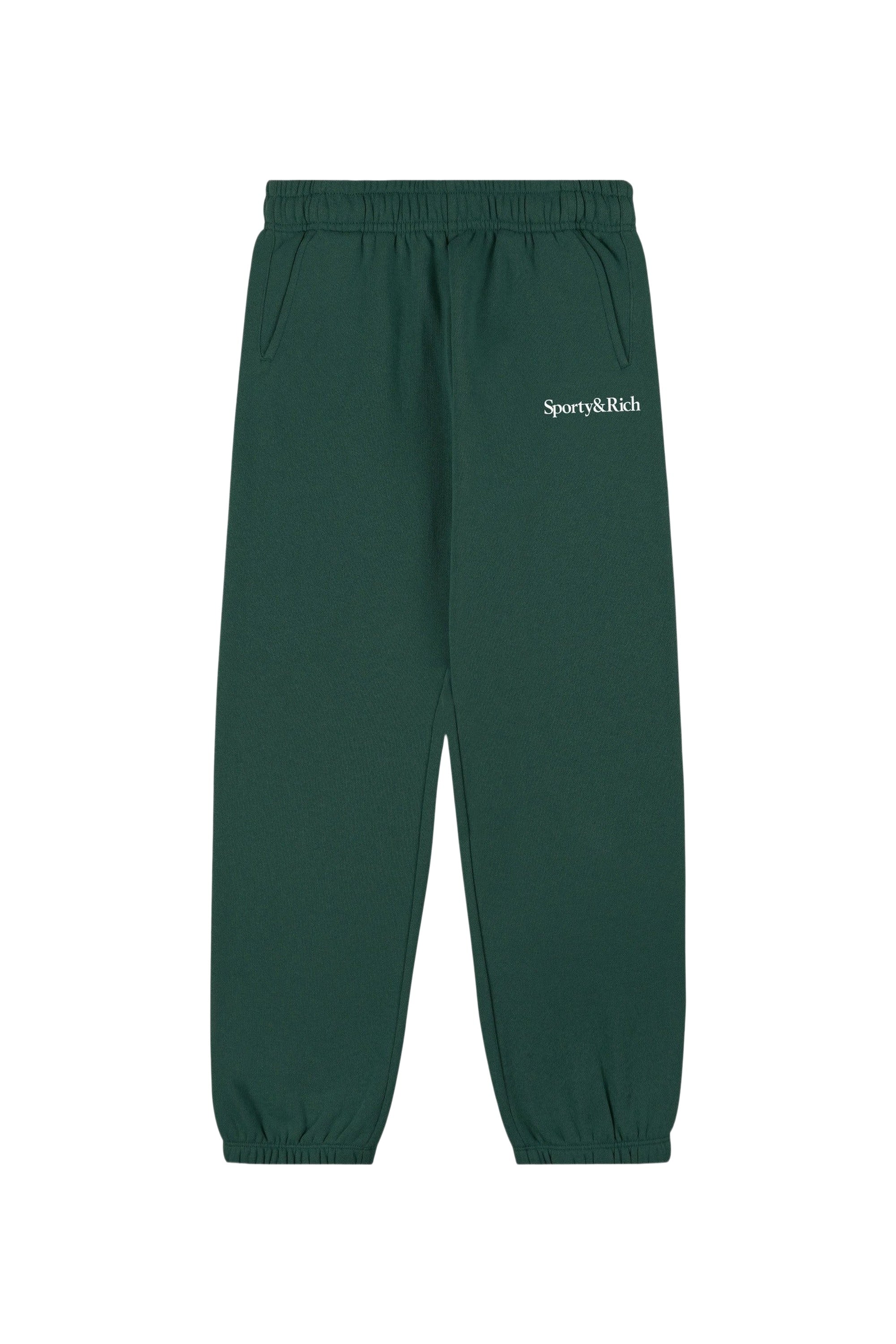 Pantalon de survêtement Serif Logo - Vert Forêt & Blanc