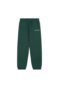 Serif Logo Tracksuit Trousers - Forest Green & White