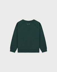 T-shirt à col rond « Be Nice » pour enfants - Vert forêt/Blanc