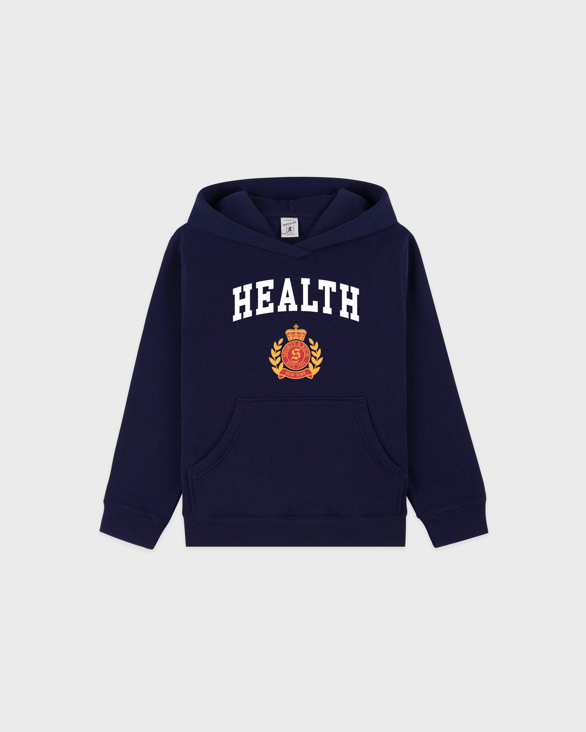 Sweat à capuche NY Health Crest pour enfants - Bleu marine