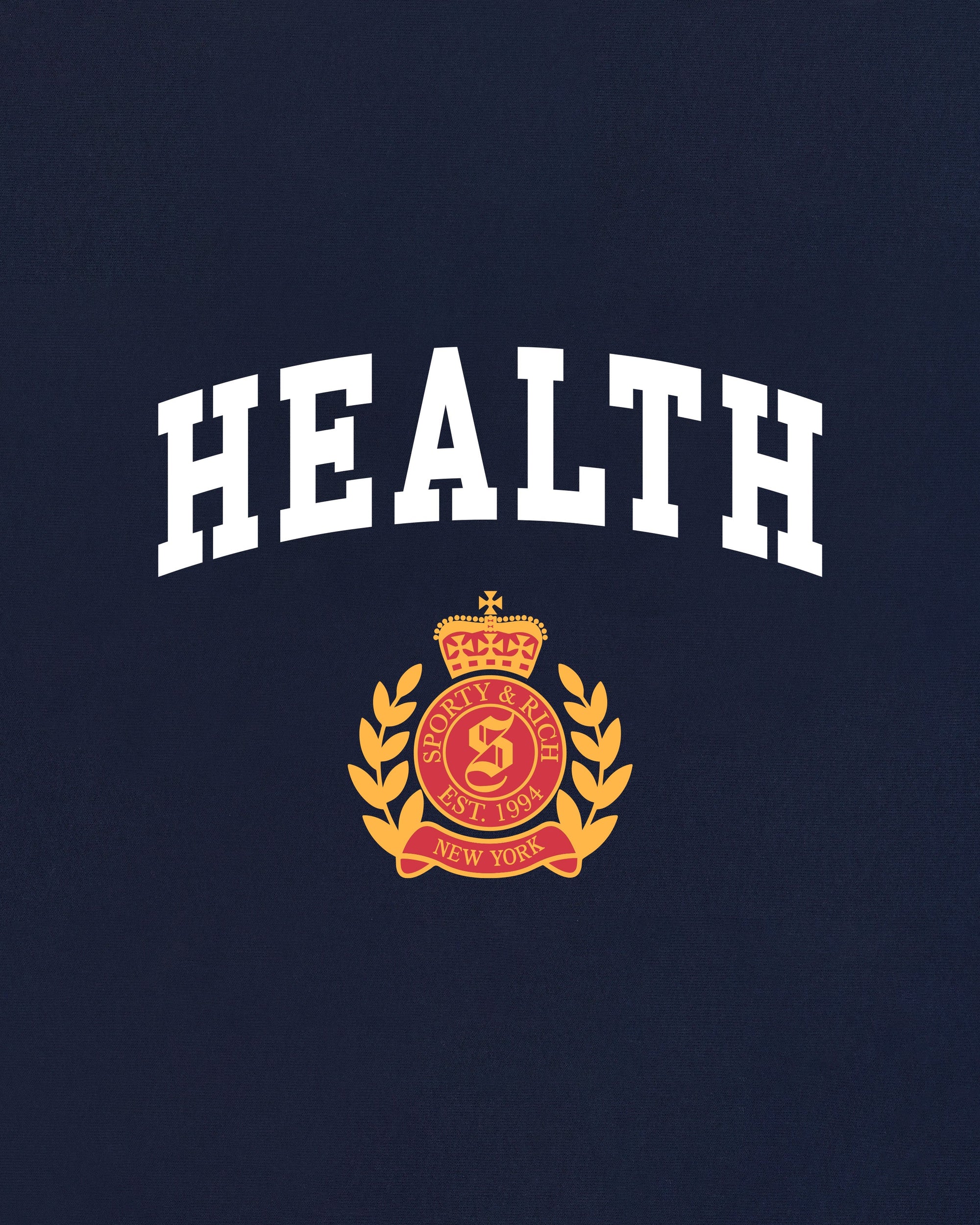 Sweat à capuche NY Health Crest pour enfants - Bleu marine