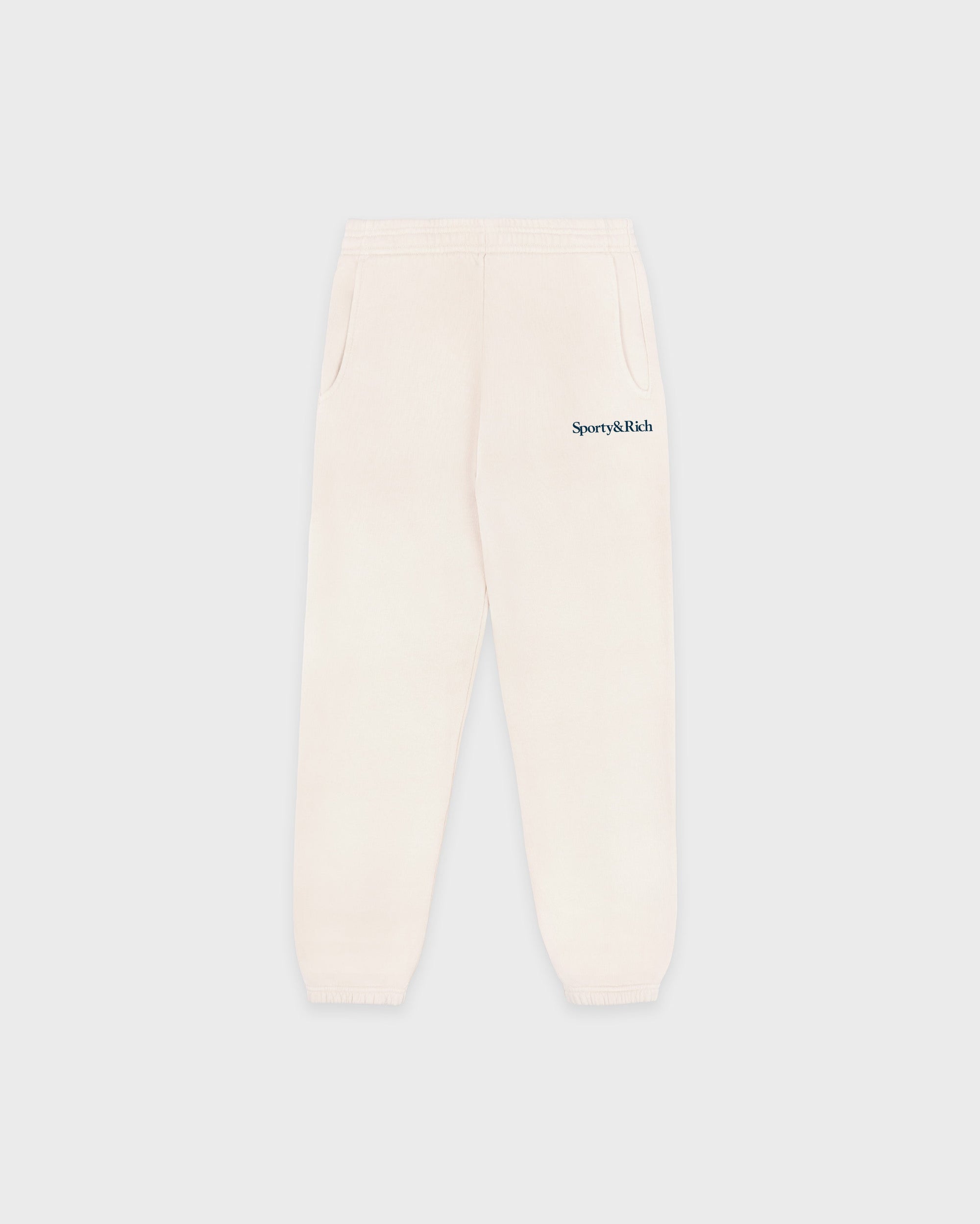 Pantalon de survêtement pour enfant Serif Logo - Crème/Bleu marine