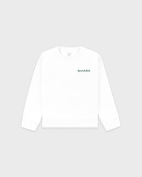 T-shirt à col rond « Drink More Water » pour enfants - Blanc/Vert forêt