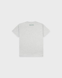 T-shirt enfant « Be Nice » - Gris chiné/Vert forêt