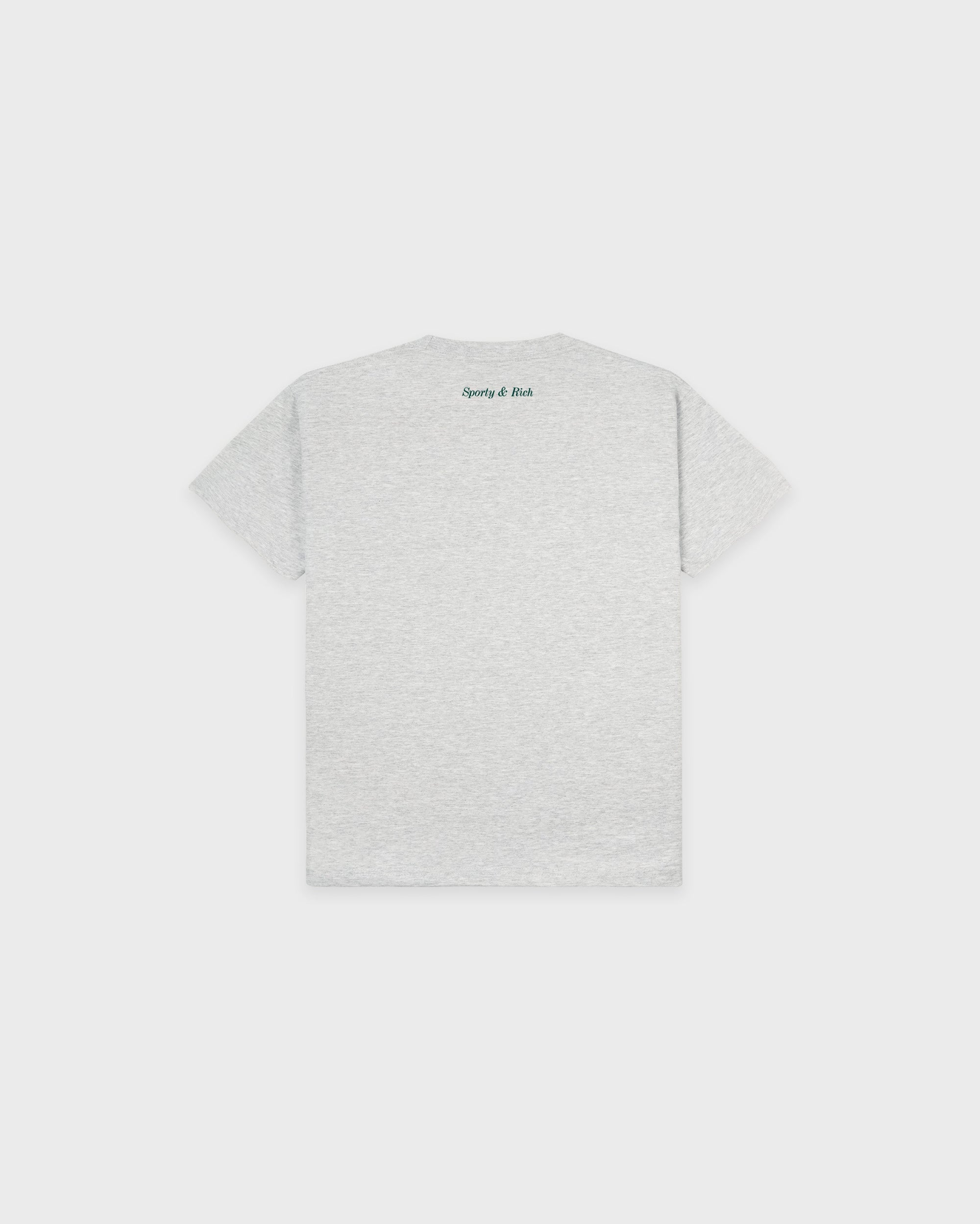 T-shirt enfant « Be Nice » - Gris chiné/Vert forêt