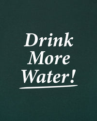 Sweat à capuche pour enfants « Drink More Water » - Vert forêt/Blanc