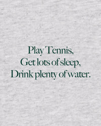 Sweat à capuche pour enfants « Play Tennis » - Gris chiné/Vert forêt