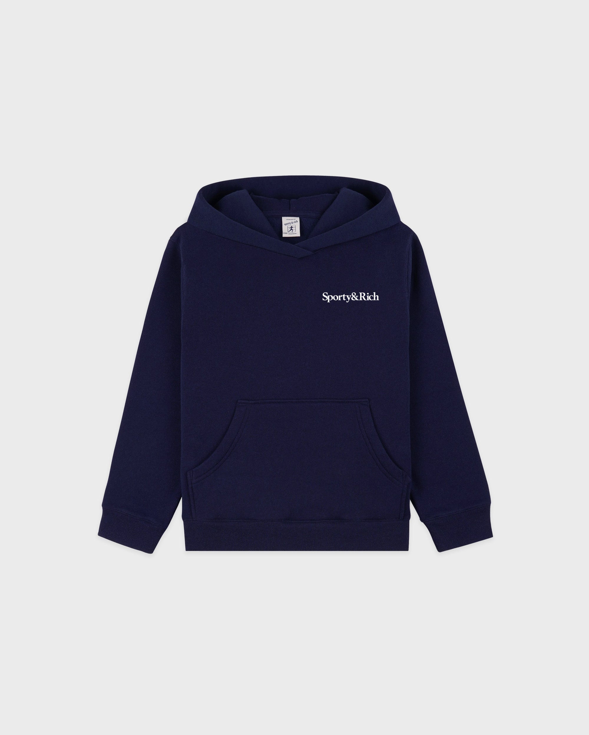 Sweat à capuche « Play Tennis » pour enfants - Bleu marine/Blanc