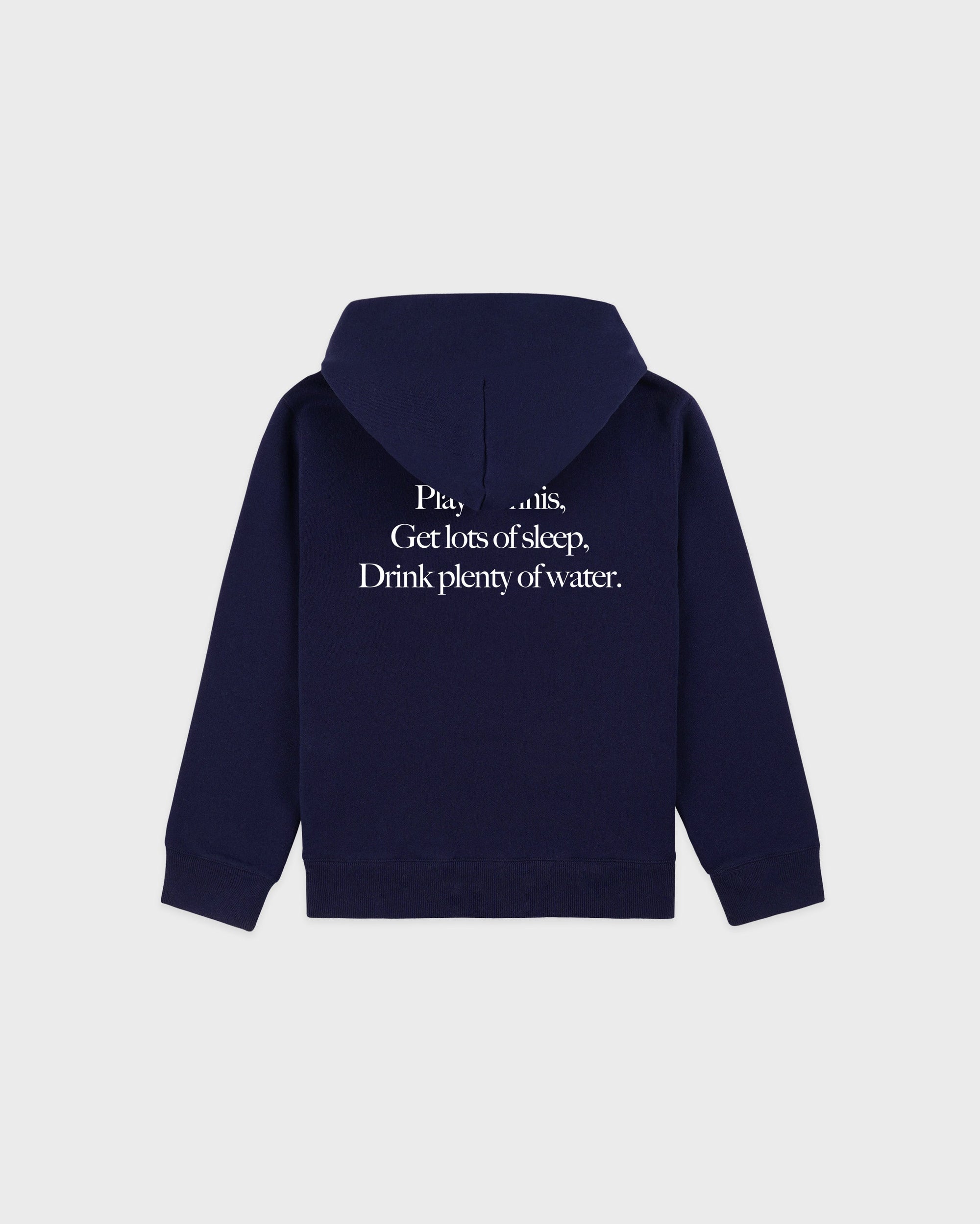 Sweat à capuche « Play Tennis » pour enfants - Bleu marine/Blanc