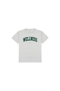 T-shirt oversize Wellness Ivy - Gris Chiné & Vert Forêt