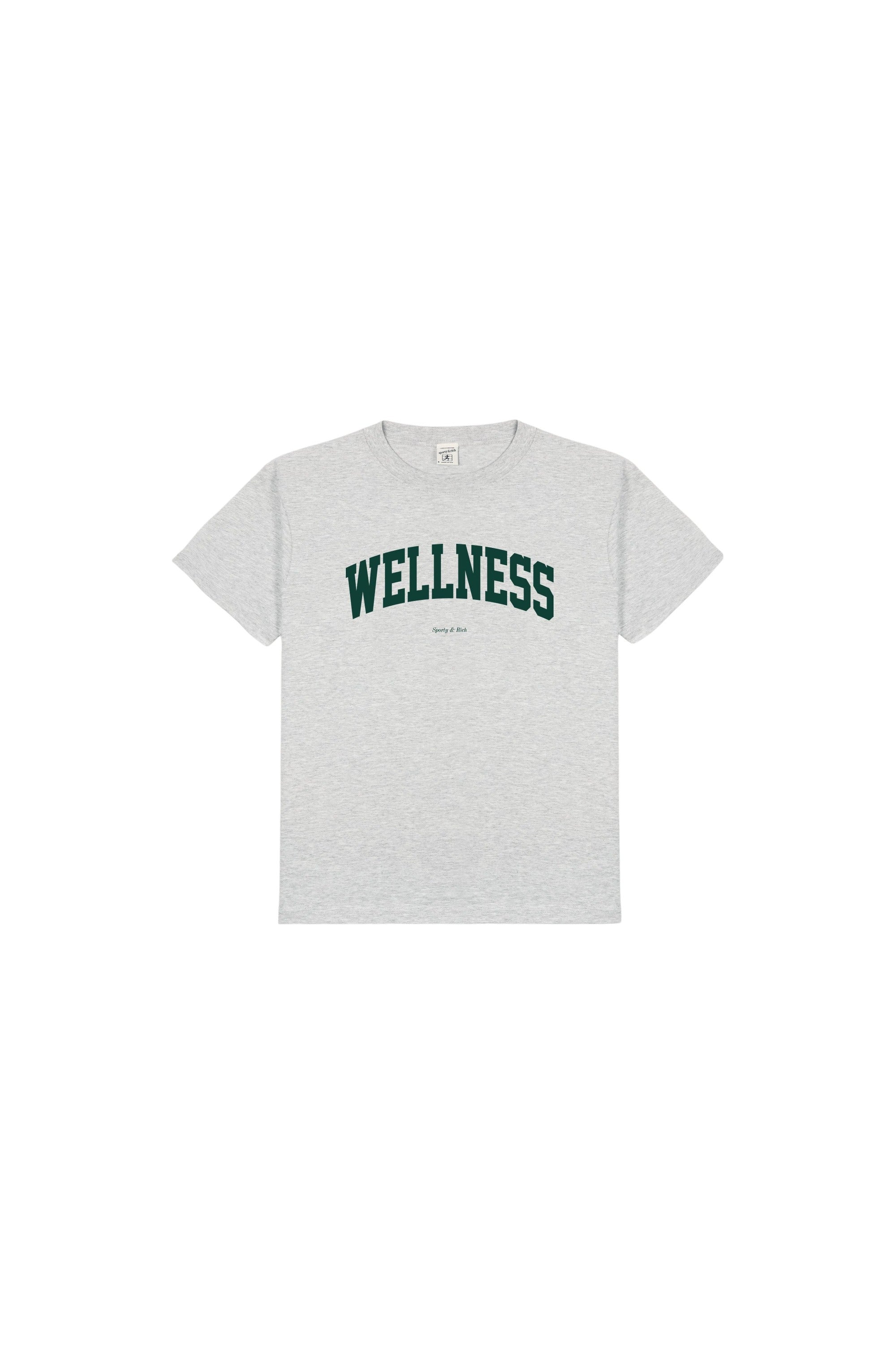 T-shirt oversize Wellness Ivy - Gris Chiné & Vert Forêt