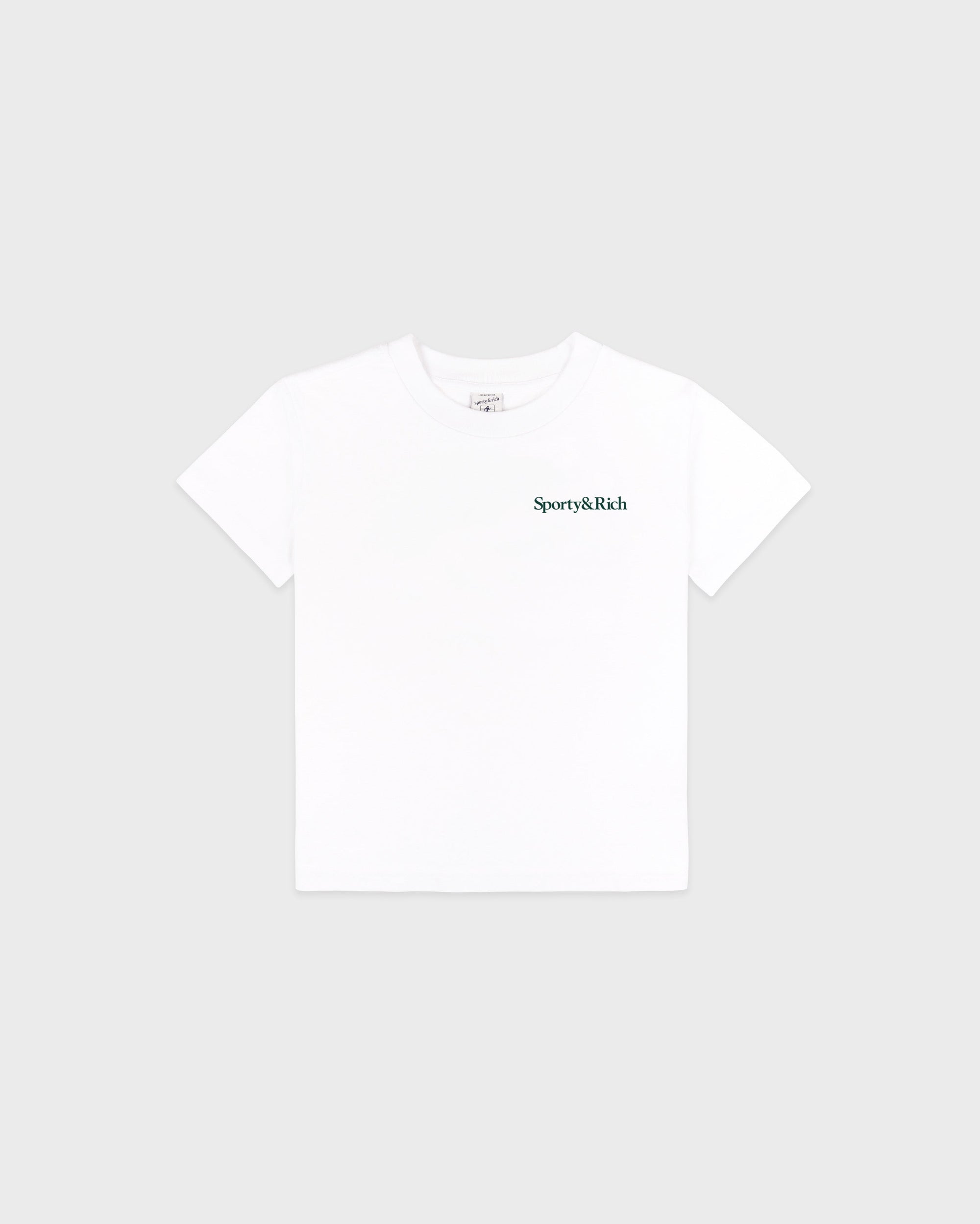 T-shirt enfant « Drink More Water » - Blanc/Vert forêt