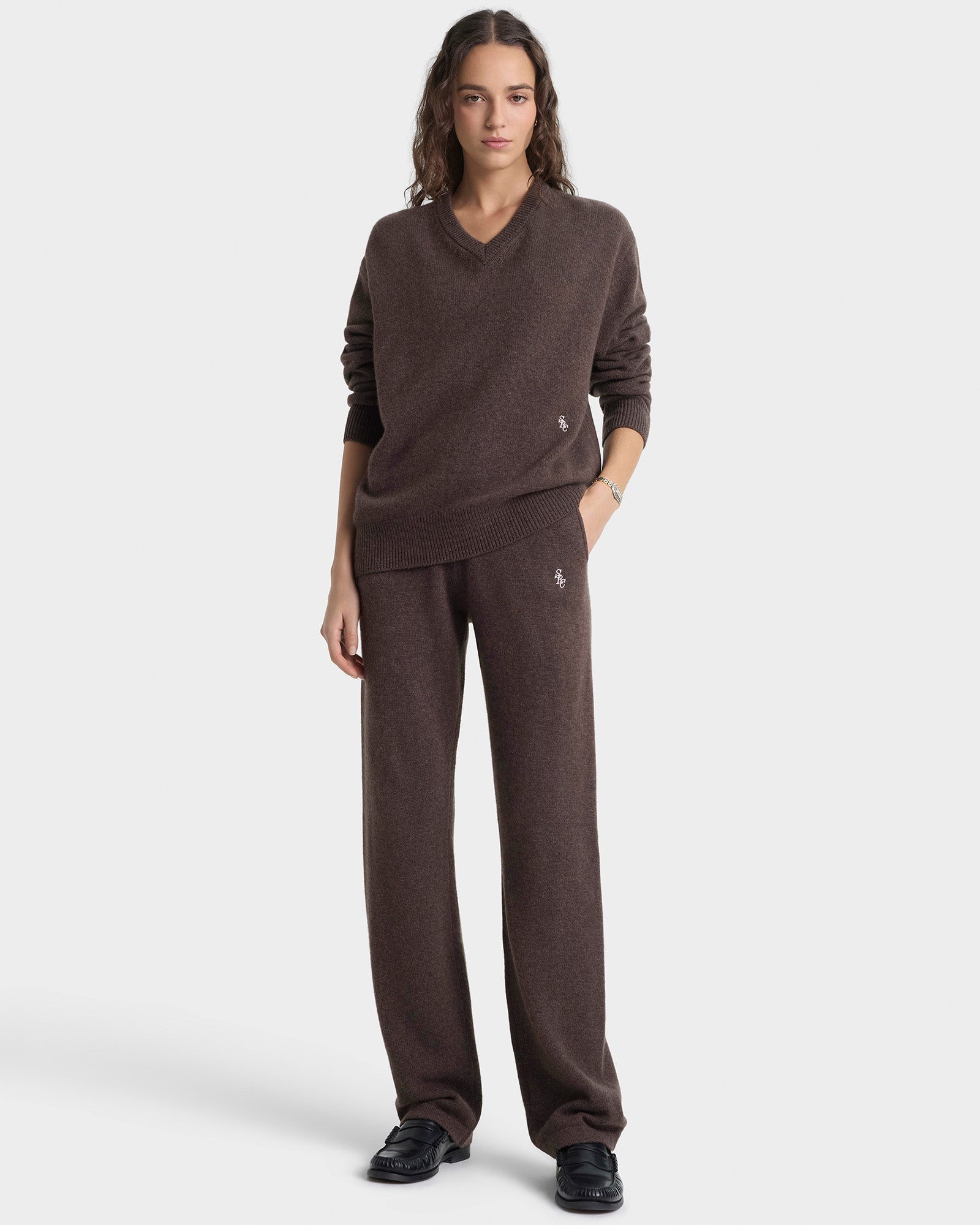 Pantalon SRC en cachemire - Caramel