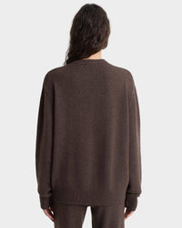 Pull en cachemire à col en V SRC - Caramel
