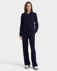 Polo en cachemire SRC - Bleu marine