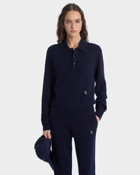 Pantalon en cachemire SRC - Bleu marine