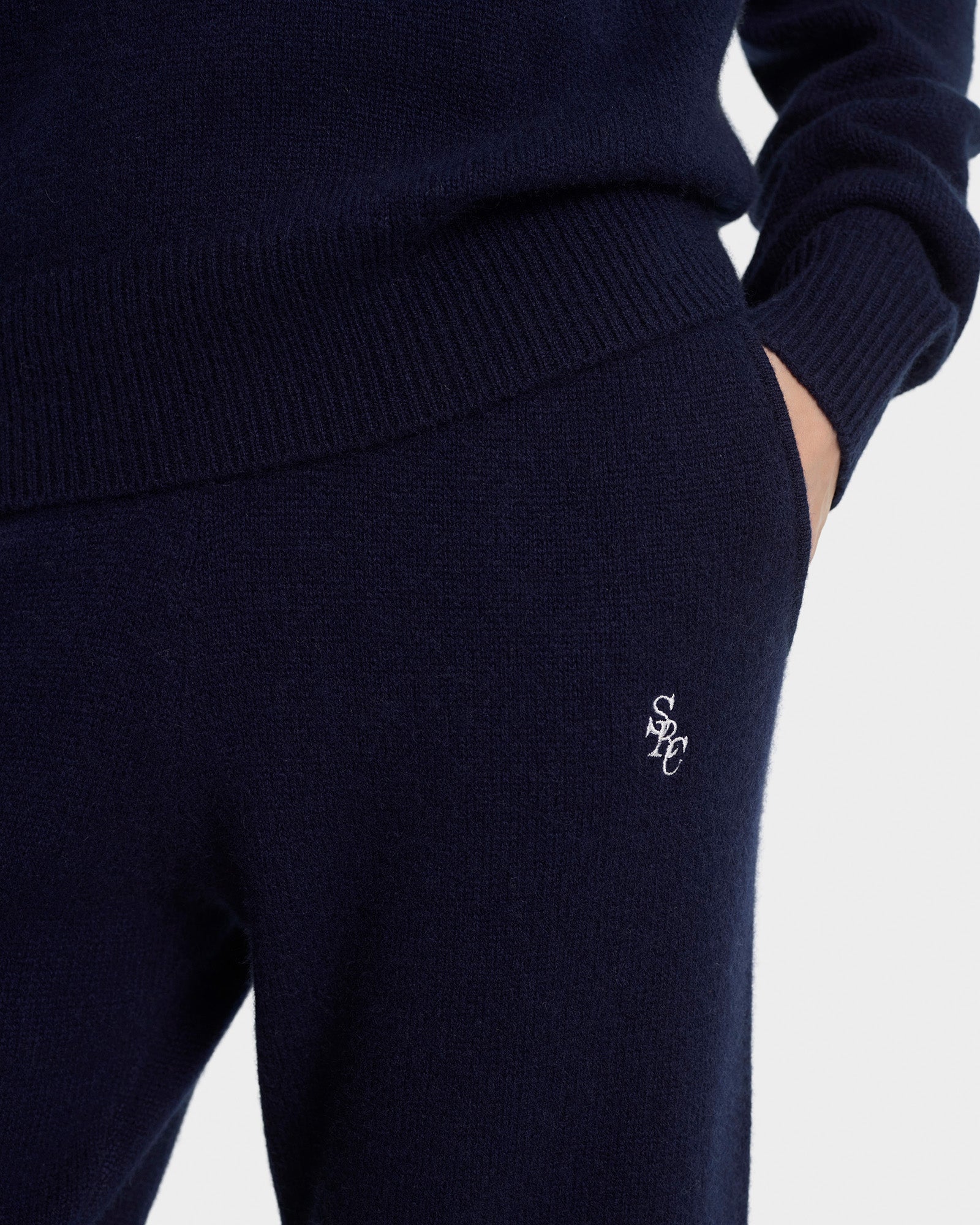 Pantalon en cachemire SRC - Bleu marine