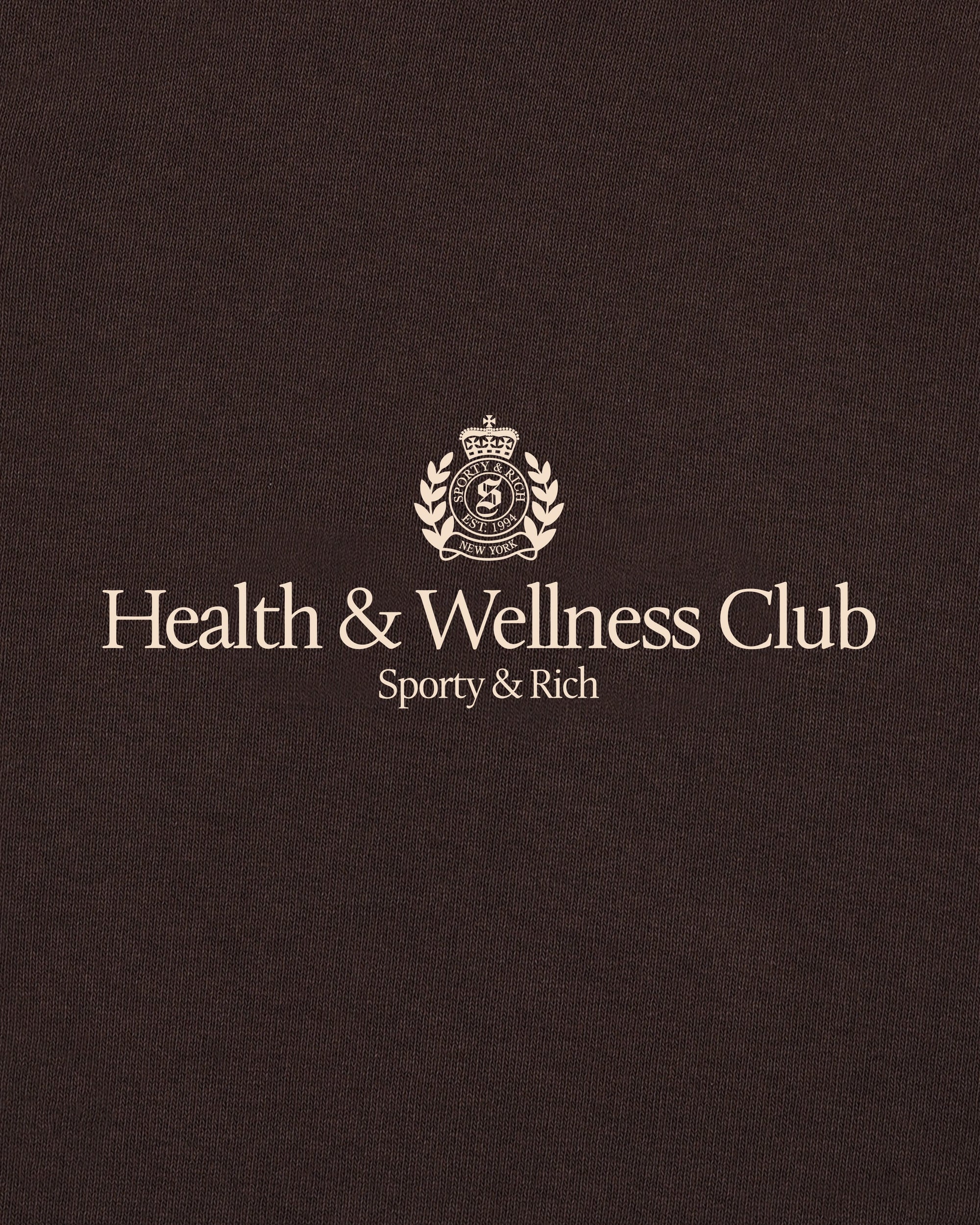 H&W Crest T-Shirt - Chocolate & Ecru