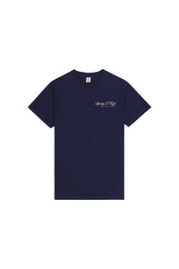 T-shirt oversize International - Bleu Marine & Écru