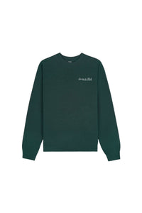 Pull à col rond Syracuse - Vert Forêt & Blanc