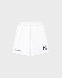 Short de sport Heritage Yankees Serif - Blanc/Bleu marine