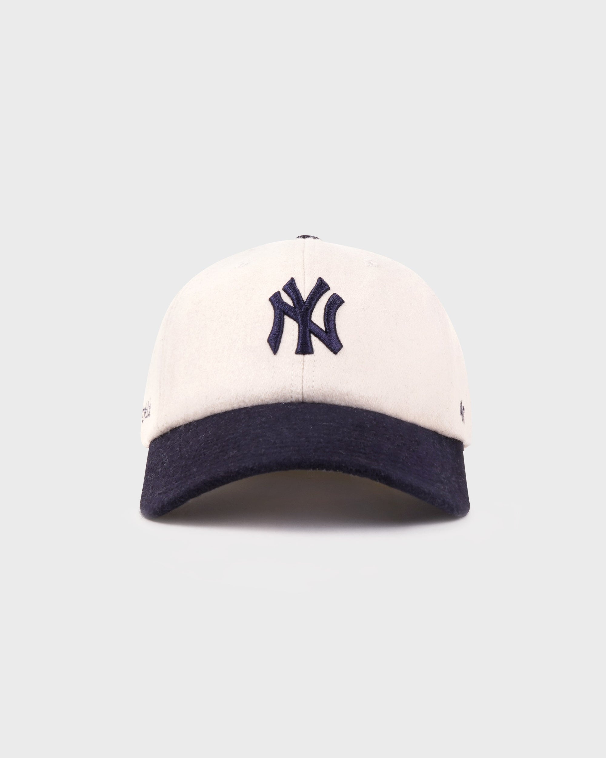 Casquette en laine Yankees Serif - Écru/Bleu marine
