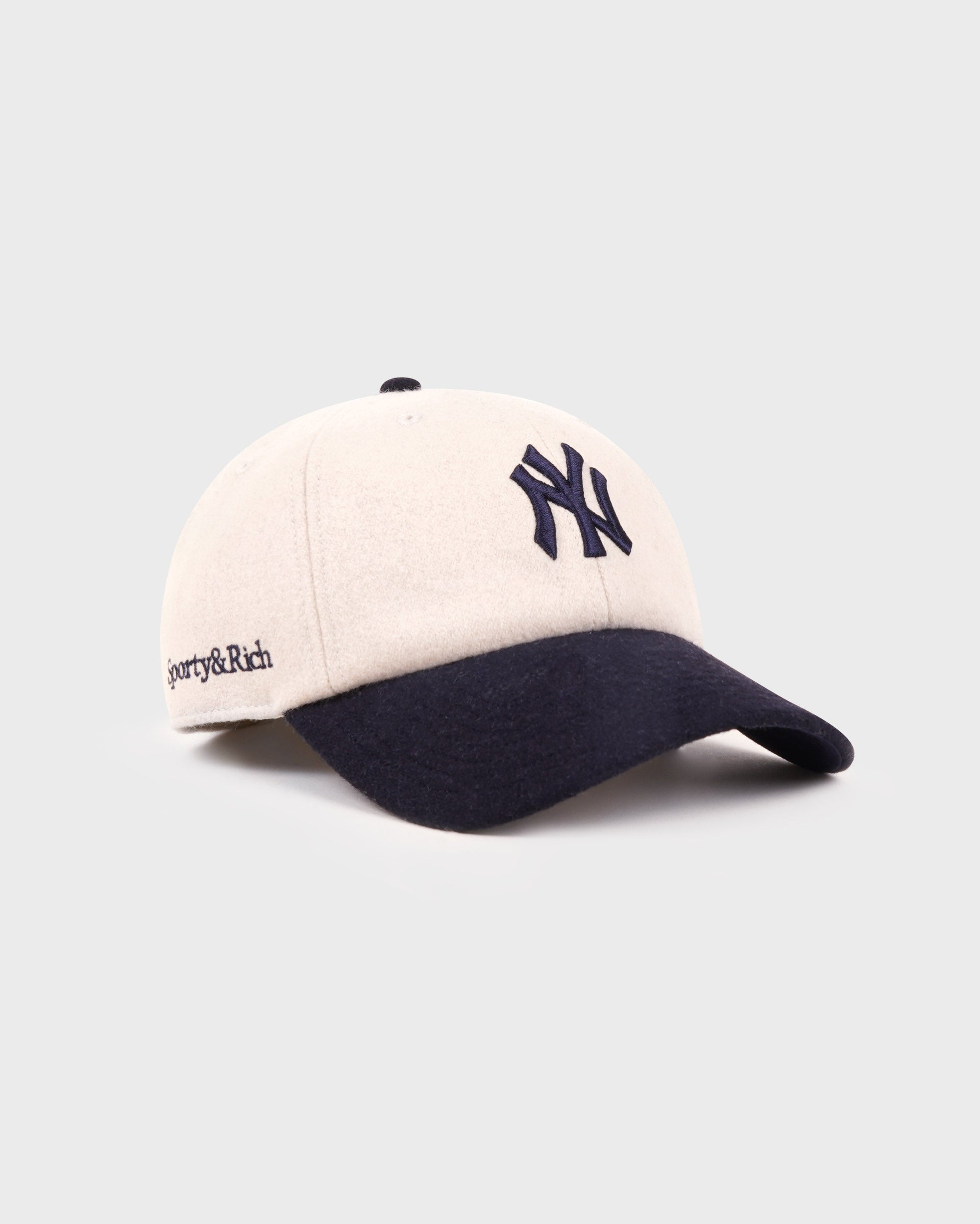 Casquette en laine Yankees Serif - Écru/Bleu marine