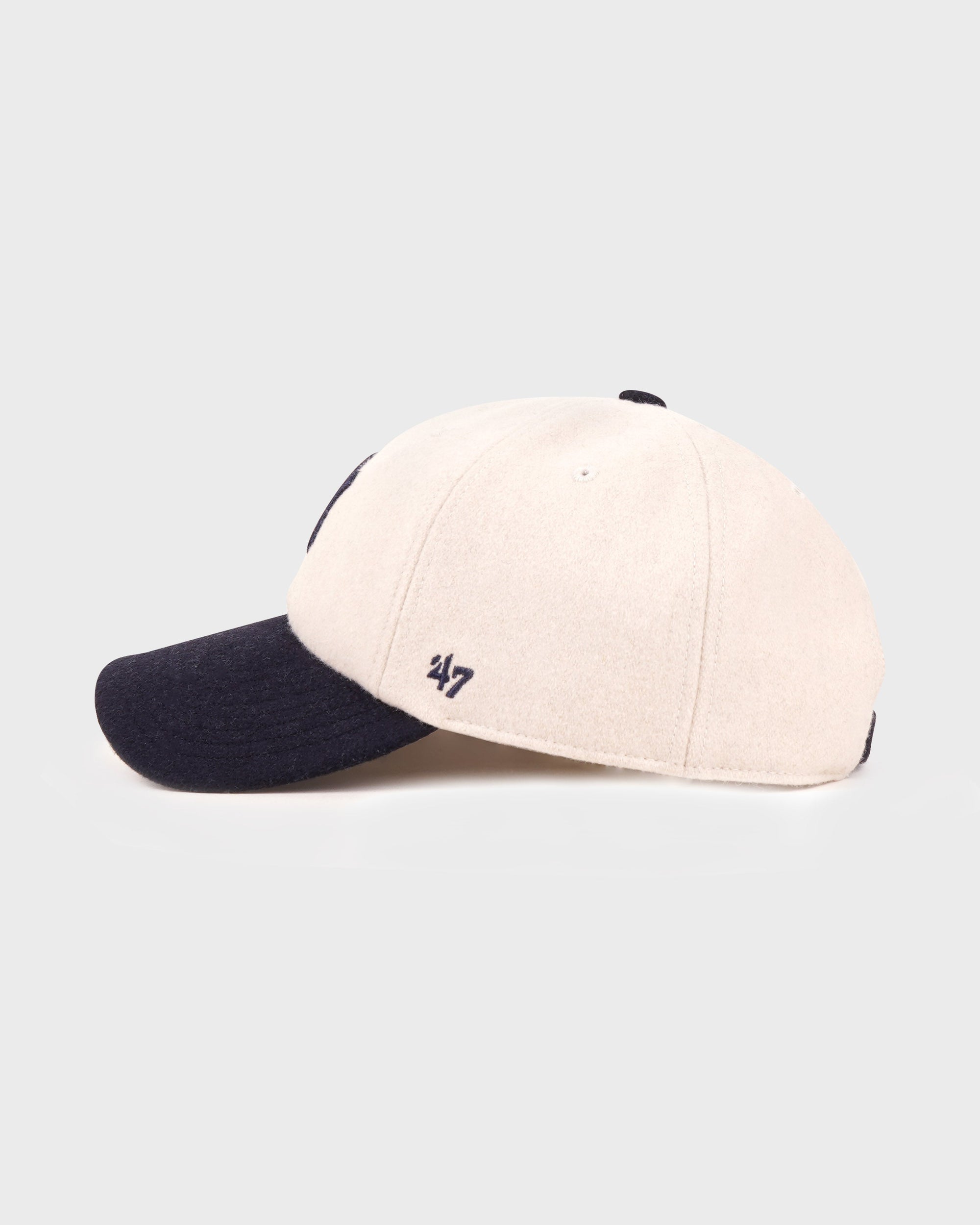 Casquette en laine Yankees Serif - Écru/Bleu marine