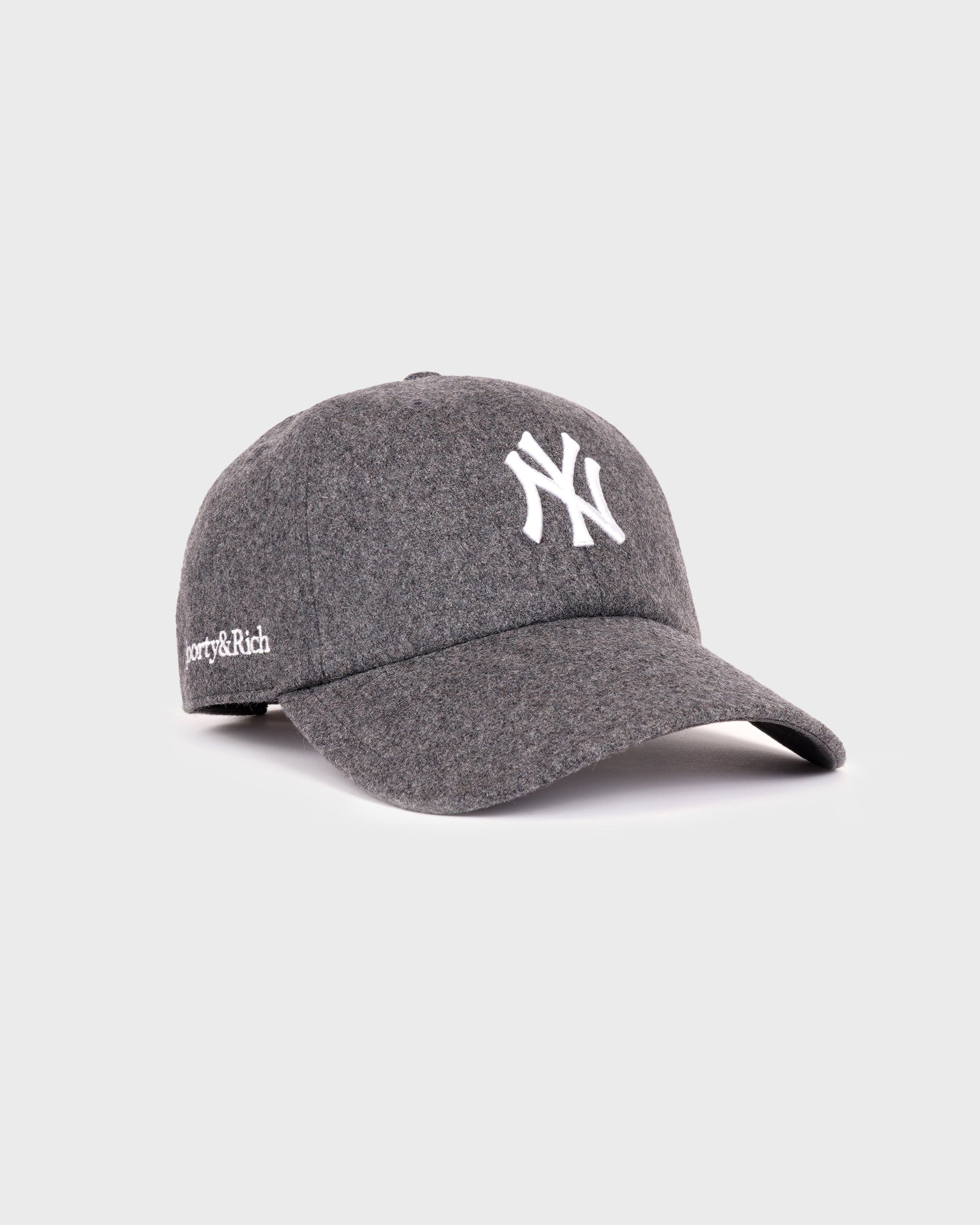 Casquette en laine Yankees Serif - Gris foncé/Blanc