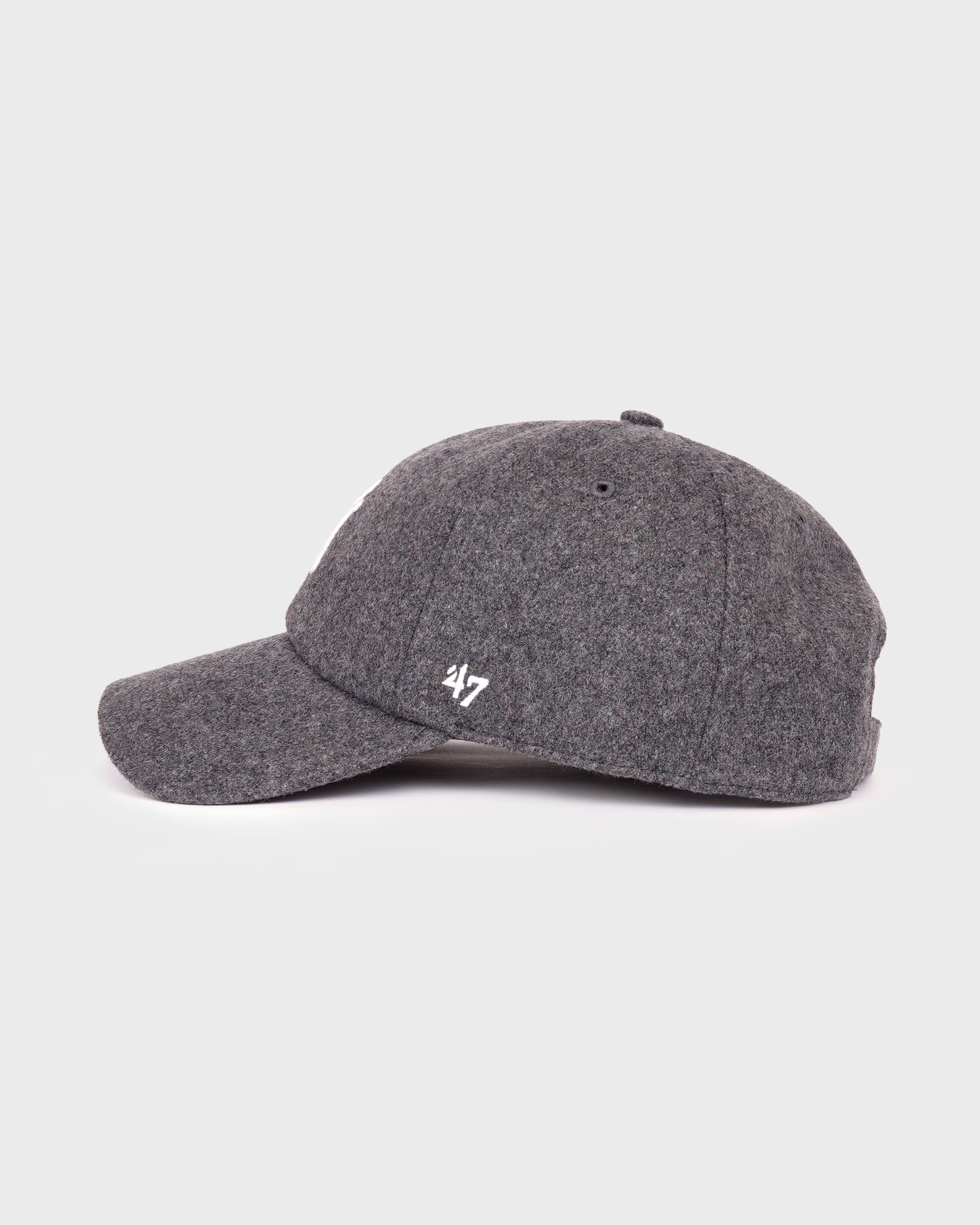 Casquette en laine Yankees Serif - Gris foncé/Blanc