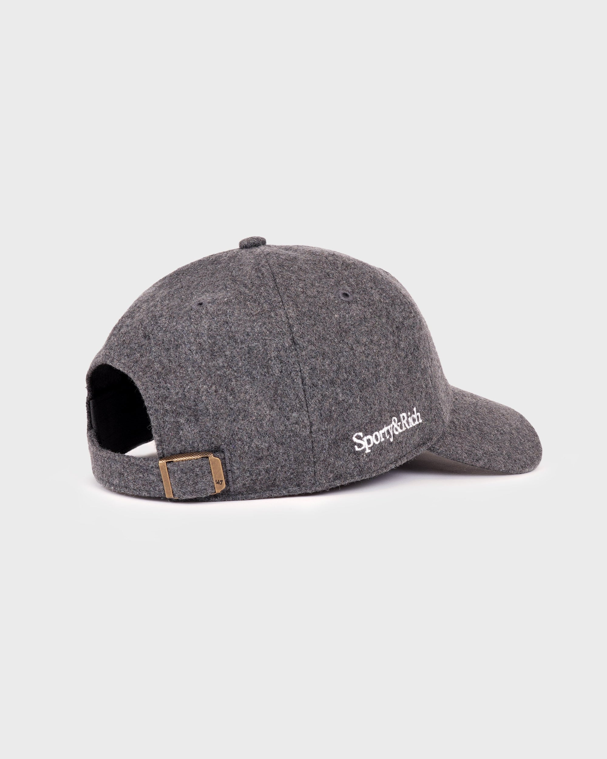 Casquette en laine Yankees Serif - Gris foncé/Blanc