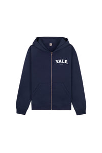 Sweatshirt zippé Yale Classic - Bleu Marine & Blanc