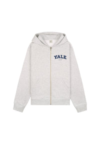 Sweatshirt zippé Yale Classic - Gris Chiné & Bleu Marine