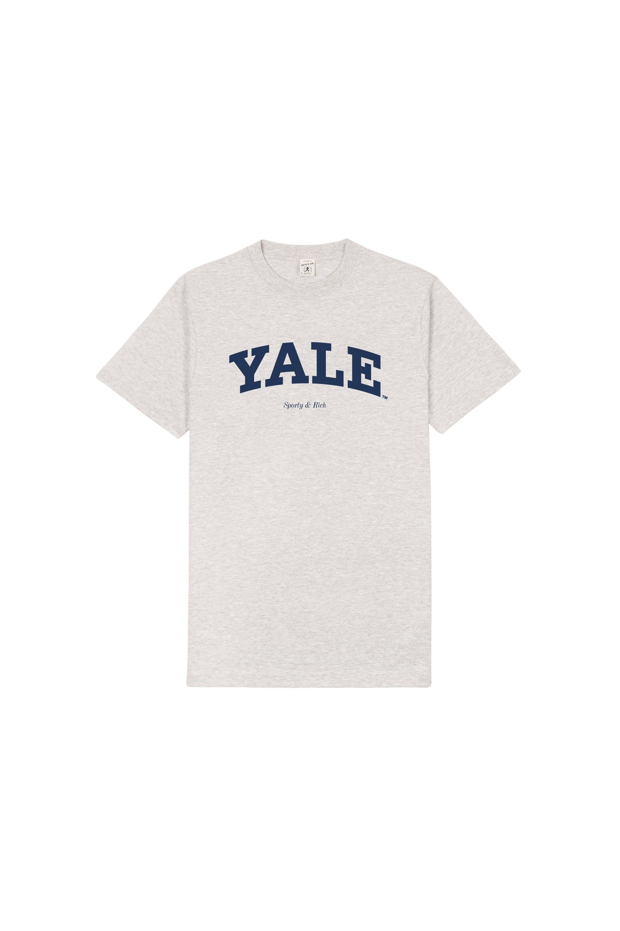 T-shirt oversize Yale Classic - Gris Chiné & Bleu Marine