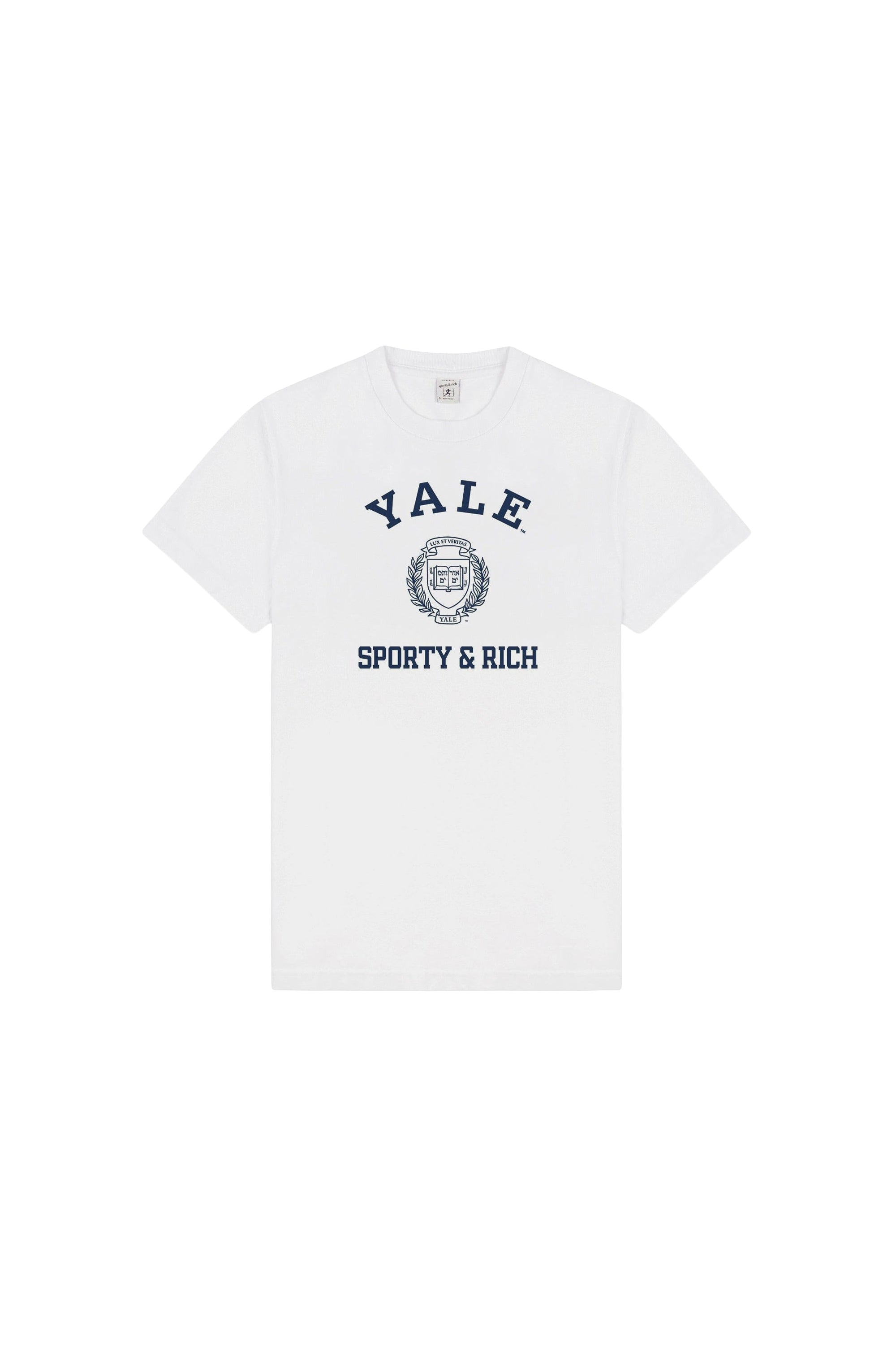 T-shirt oversize Veritas - Blanc & Bleu Marine