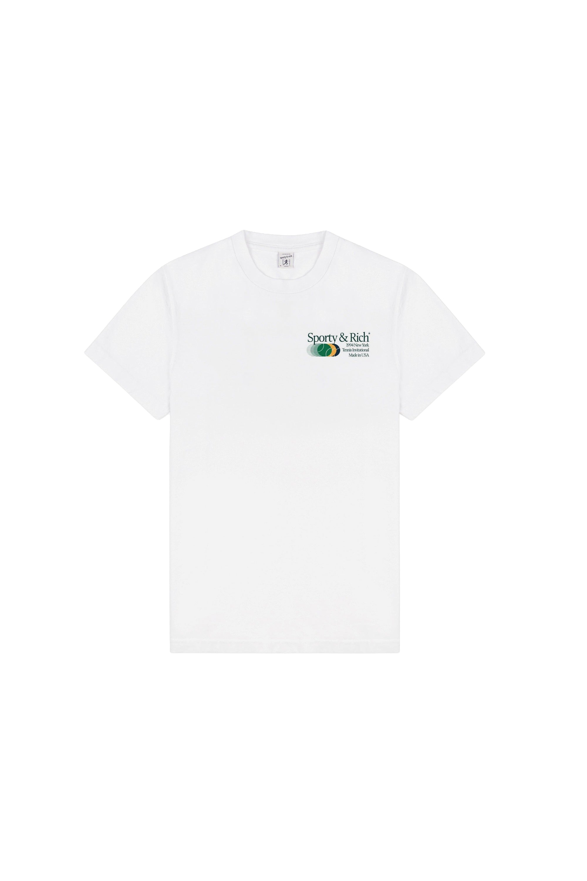 Invitational Oversized T-shirt - White & Forest Green