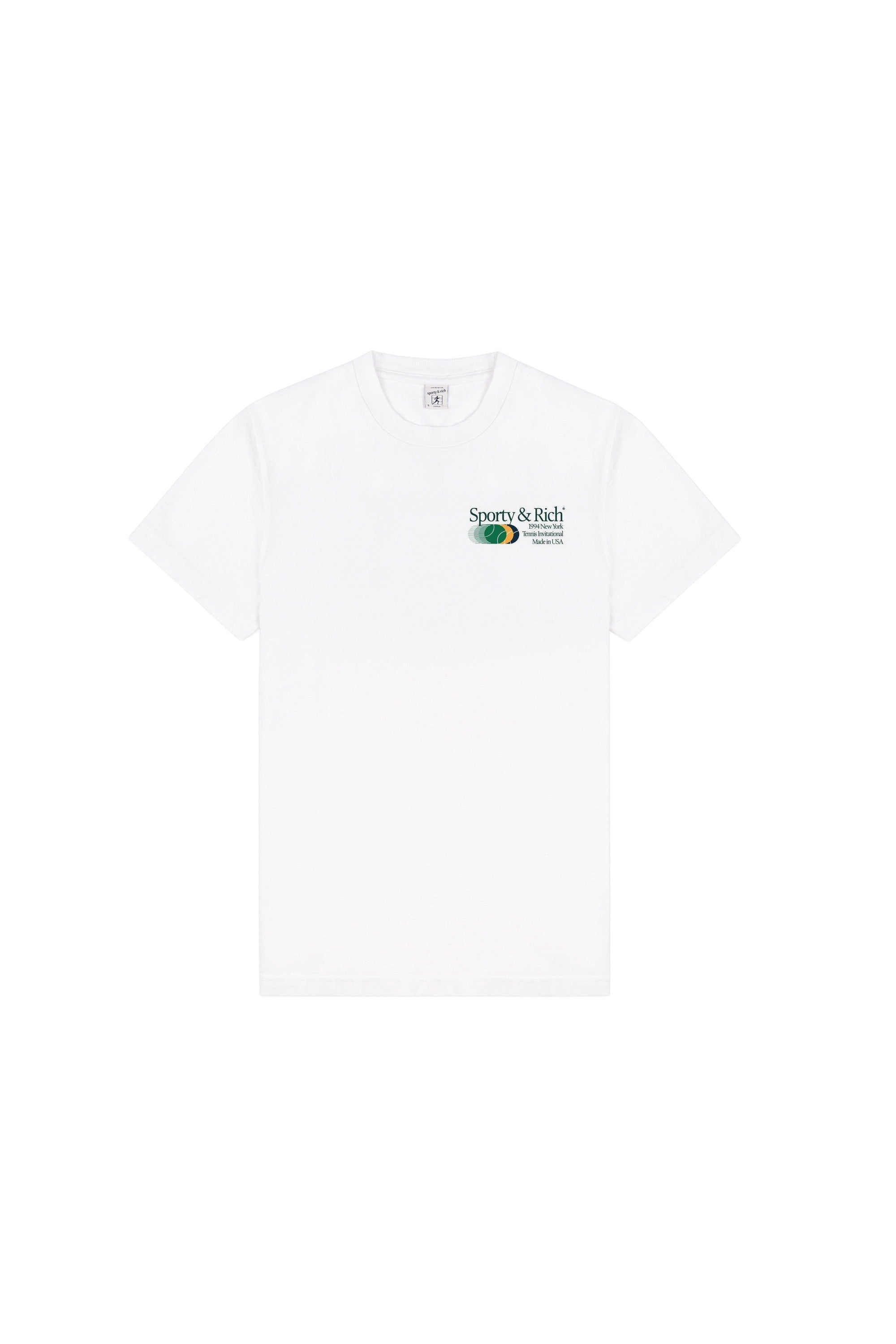T-shirt oversize Invitational - Blanc & Vert Forêt