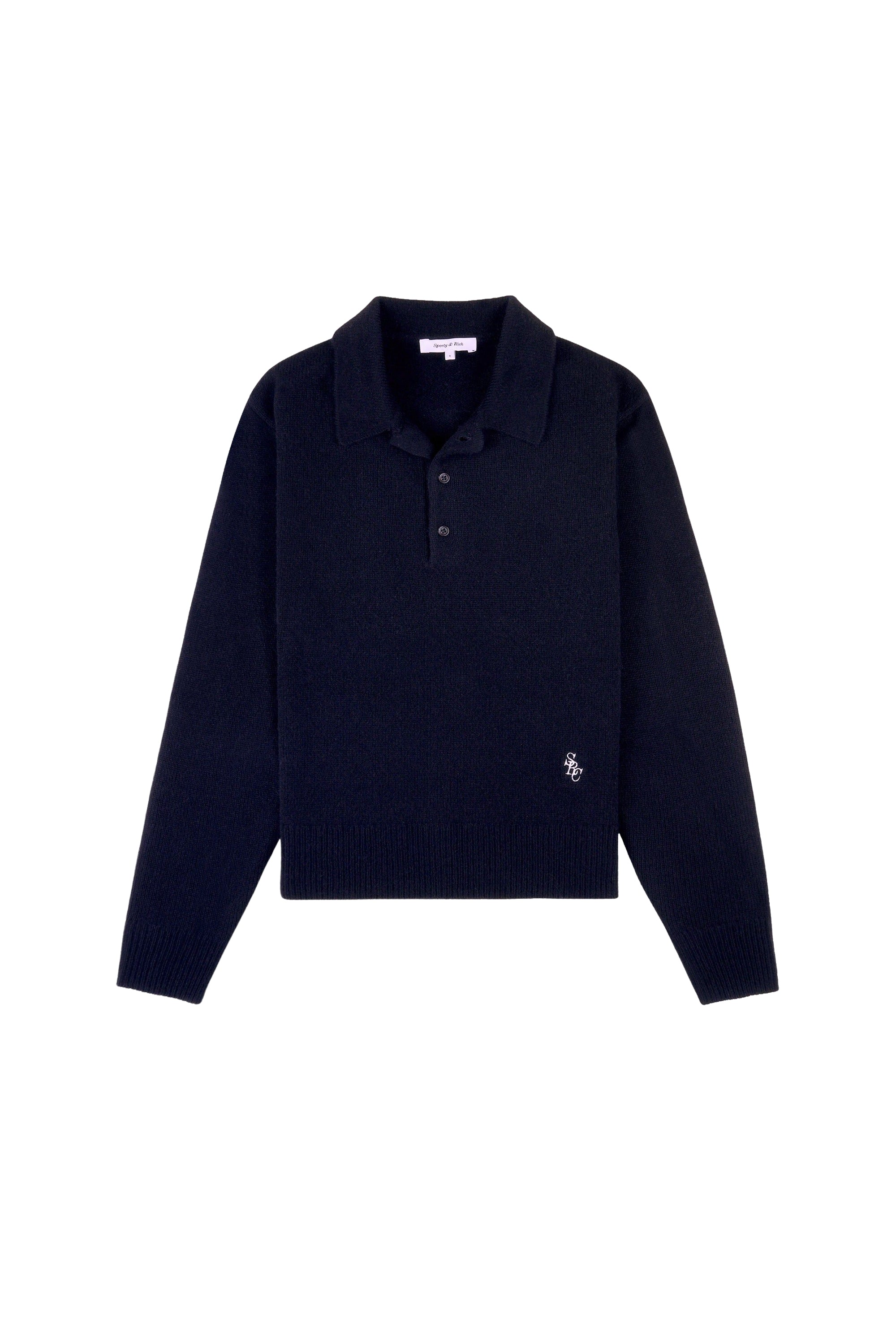 Polo SRC en cachemire - Bleu Marine