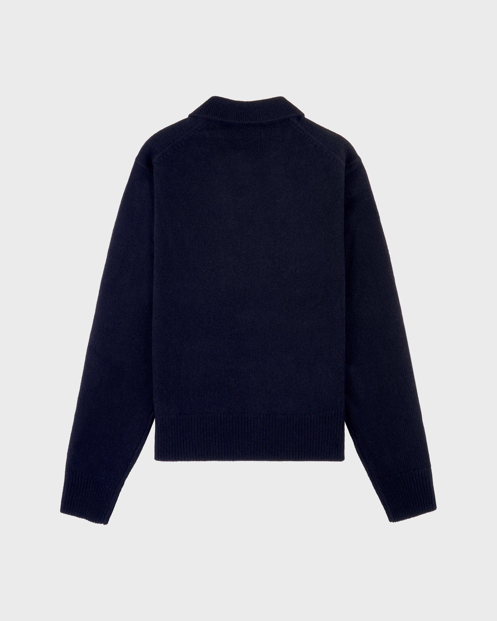 Polo en cachemire SRC - Bleu marine
