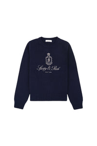 Pull Vendôme en maille - Bleu Marine & Écru