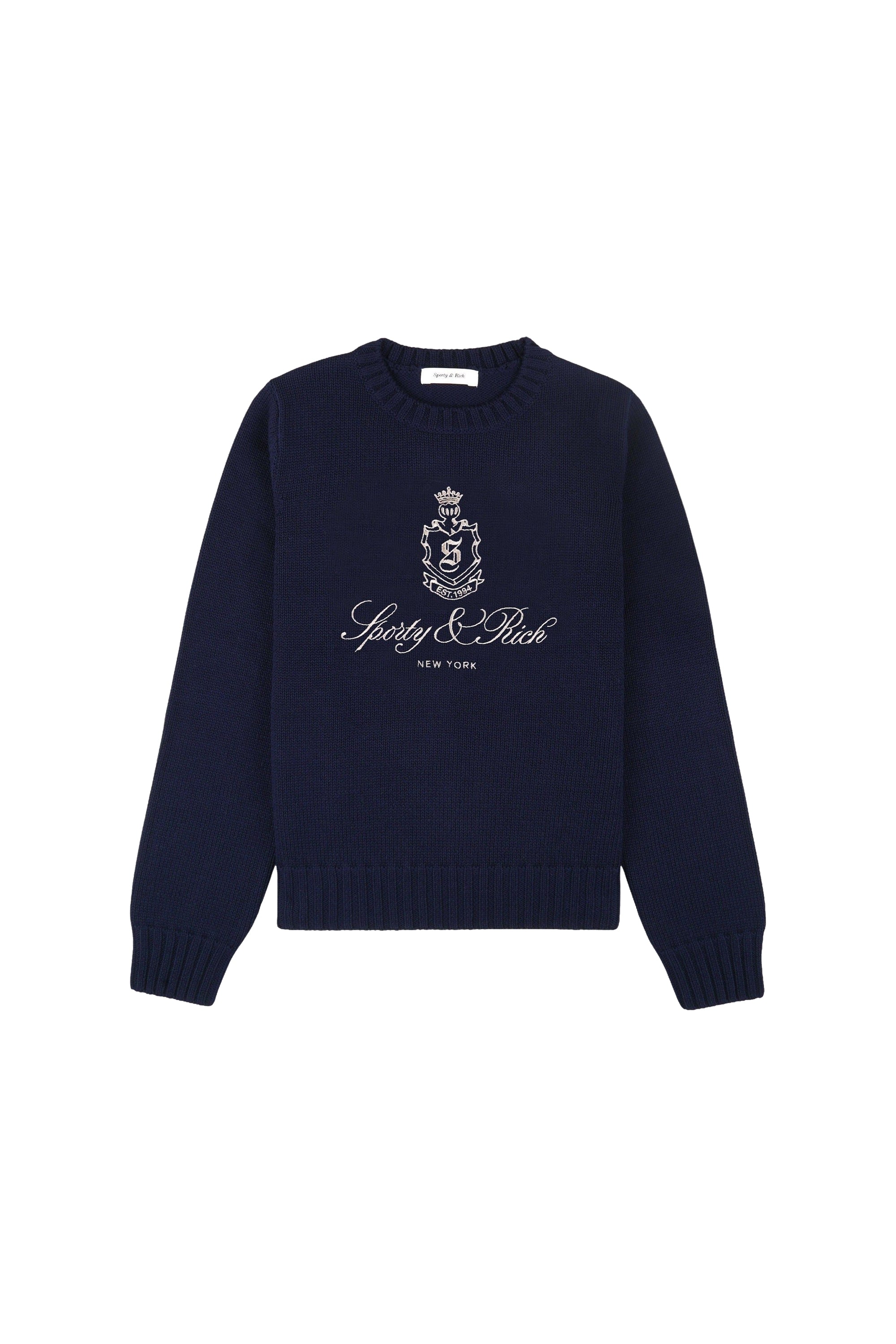 Pull Vendôme en maille - Bleu Marine & Écru