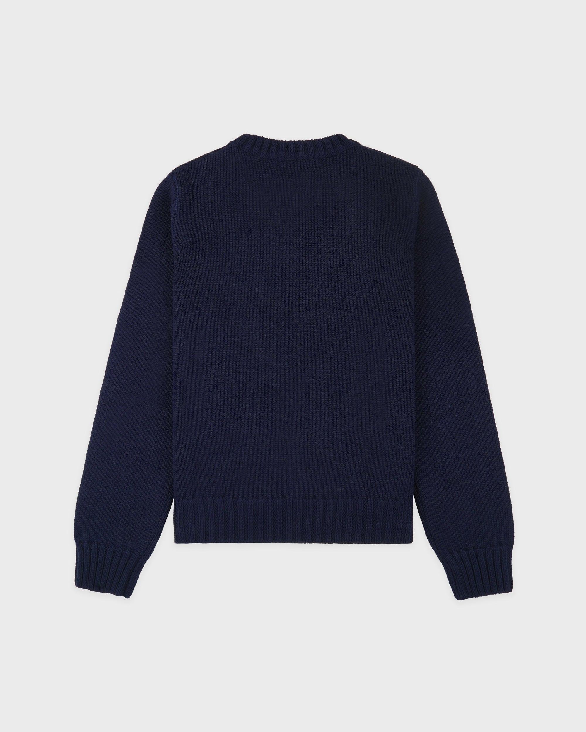 Pull en maille Vendôme - Bleu marine/Écru
